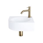 Differnz cleo set lave - mains 30x30x10cm 1 trou avec robinet courb� et siphon + bonde or mat quart de ...