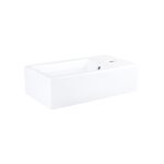 Differnz force lave - mains 40x22x11. 5cm 1 trou de robinet rectangulaire cramique blanc