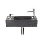 Differnz sapon kit lave - mains - 42x18. 5x9cm - rectangulaire - 1 trou de robinet - avec siphon et bonde ...