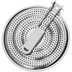 Diffuseur de chaleur de plaque de cuisson, accessoire pour gazini�re, blanc, acier inoxydable, 20, 5 ...