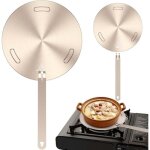 Diffuseur de chaleur en verre pour cuisini�re � gaz, disque convertisseur induction avec poign�e amovible ...