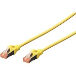 Dk - 1644 - 100 / y rj45 c�ble r�seau, c�ble patch cat 6 s / ftp 10. 00 m jaune sans halog�ne, torsad� ...