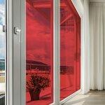 Dimexact - film couleur rouge transparent - 152 cm x 0. 5 m - en rouleau
