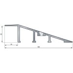 Dinac - rampe d'acc�s � visser en aluminium brut pour �paisseur 25 mm largeur 103 mm longueur 3 m type ...