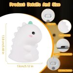 Dinosaure veilleuse enfant, silicone lampe de chevet enfant, veilleuse bb portable, veilleuse rechargeable ...