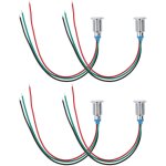 Diodes led pr - cbles 110v - 220v electrode  anode commune bicolore ultra lumineuse - lot de 4 jeux(rouge, ...