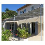 Direct filet - toile d'ombrage pergola 4x4 m permable avec ?illets  poser sur une structure couleur: ...