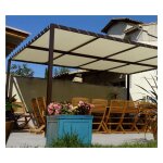 Direct filet - toile d'ombrage pergola 5x4m imperm�able avec ?illets � poser sur une structure couleur: ...