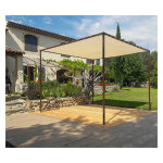 Direct filet - toile d'ombrage pergola 5x4 m perm�able avec ?illets � poser sur une structure couleur: ...