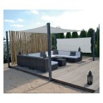 Direct filet - voile d'ombrage perméable 5 x 4 - concave couleur: gris platine - gris platine Direct filet - voile d'ombrage perméable 5 x 4 - concave couleur: gris platine - gris platine