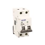 Disjoncteur bipolaire courbe c connexion vis haut / bas - ip20 / ik02 32a 6ka