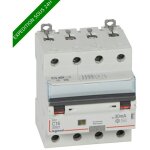 Disjoncteur diff dx 6000 - vis / vis - 4p 400v - 16a - type ac 30ma - courbe c - 4 mod - rf : 411186 ...