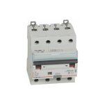 Disjoncteur diffrentiel monobloc dx6000 10ka arrive haute et dpart bas  vis 4p 400v - 10a - typeac ...