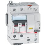 Disjoncteur diff�rentiel monobloc dx�6000 10ka � vis 2 p�les de 230v � 400v 32a type ac 30ma legrand ...