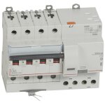 Disjoncteur diffrentiel monobloc dx3 10ka arrive vis dpart automatique 4 ples 400v 63a type ac 300ma ...