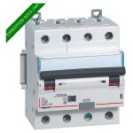 Disjoncteur diffrentiel monobloc dx6000 10ka arrive haute et dpart bas  vis 4p 400v 25a typea 300ma ...