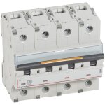 Disjoncteur dx 25ka arrive haute et dpart bas  vis 4 ples 400v 80a courbe d 6 modules legrand 409853 ...