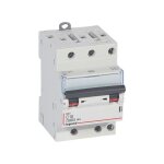 Disjoncteur dx�4500 6ka arriv�e haute et sortie basse par borne � vis tripolaire 400v 10a courbe c 3 ...