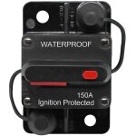 Disjoncteur de voiture 30a - 150a, dc 12v - 48v disjoncteur �tanche avec r�initialisation manuelle pour ...