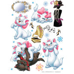 Disney - sticker mural les aristochats bleu clair, blanc et rose