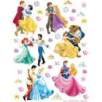 Disney - sticker mural princesses jaune, rose, violet et bleu