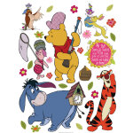 Disney - sticker mural winnie l'ourson jaune, bleu, orange et rose Disney - sticker mural winnie l'ourson jaune, bleu, orange et rose