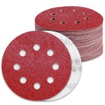 Disques abrasifs 125mm grain 40 ? lot de 70 pi�ces ? perfor�s pour pon�age m�tal, bois et plastique ? ...
