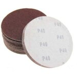 Disques abrasifs 150 mm avec support auto - agrippant pour ponceuse, sans trous, 40 / 60 / 80 / 100 / ...