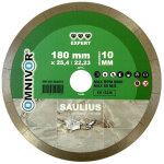 Disque diamant 180 x al. 25, 4 / 22, 23 x ht. 10 mm gr�s, marbre, pierre - saulius - omnivor