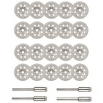 Disque diamant de coupe, 20pcs 22mm diamant mini disques  trononner avec 4 pices mandrins tiges pour ...