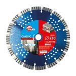 Leman ? disque diamant pour meuleuse 300 mm ? segments turbo pour b�ton arm� ? al�sage 20 mm ? coupe ...