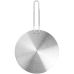 Disque plaque 22cm diffuseur de chaleur en acier inoxydable, plaque � induction plaque de cuisson electrique ...