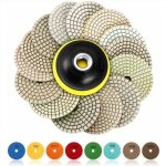 Fitags - disque de polissage diamant, 15 pcs 4 pouces (100mm diamant polissage pads, tampons de polissage ...