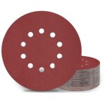 Disques de pon�age 225 mm 25 pi�ces grain p220 10 trous disques abrasifs 225 mm ronds papier abrasif ...
