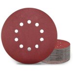 Disques de pon�age 225 mm 25 pi�ces grain p240 10 trous disques abrasifs 225 mm ronds papier abrasif ...