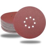 Disques de pon�age 225 mm 50 pi�ces grain p120 8 trous disques abrasifs 225 mm ronds papier abrasif for ...