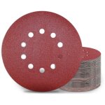 Disques de pon�age 225 mm 50 pi�ces grain p80 10 trous disques abrasifs 225 mm ronds papier abrasif for ...