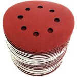 Disques de pon�age papier abrasifs 125mm ponceuse bosch dewalt einhell - 60 disques : p40 / p60 / p80 ...