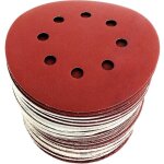 Disques de pon�age papier abrasifs 125mm ponceuse p40 / p60 / p80 / p120 / p180 / p240 8 trous - liaiki ...