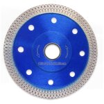 Disque � tron�onner diamant�, extra fin, 125 x 22, 23 mm, turbo, pour couper, meuler, granit, marbre, ...