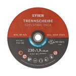 Stier - disque  trononner 230 x 1, 9 x 22, 23 courb, inox / acier 25 pices