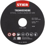Disques  trononner stier, acier, 115 x 1, 5 x 22, 23, forme 41, droits, 25 pices 25 pices