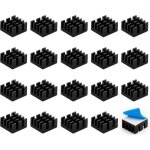 [jamais utilis]dissipateur thermique, radiateur en aluminium noir avec colle thermique pour refroidissement ...