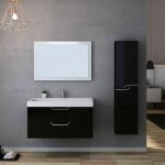 Meuble de salle de bain calabro 1000 noir