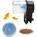 Distributeur automatique de nourriture pour poissons, avec minuterie automatique pour aquarium, bleu