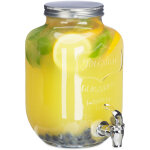 Distributeur de boisson 3, 5 l, limonade, carafe verre robinet , retro vintage, fontaine boisson, transparent ...
