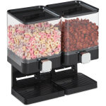 Relaxdays - distributeur de céréales double, rangement pour muesli, cornflakes, fruits secs, bonbons, ... Relaxdays - distributeur de céréales double, rangement pour muesli, cornflakes, fruits secs, bonbons, ...