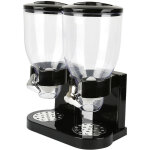 Sifree distributeur de crales double stockage noir