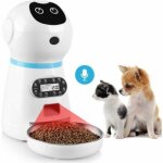 Distributeur croquettes chat automatique, 3, 5 l distributeur de nourriture avec enregistrement vocal, ...