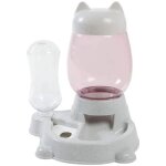 Distributeur eau et croquettes automatique pour chien et chat mangeoires pour animaux (bouteille d'eau ...